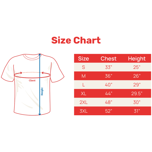 T-Shirt Sizing Chart