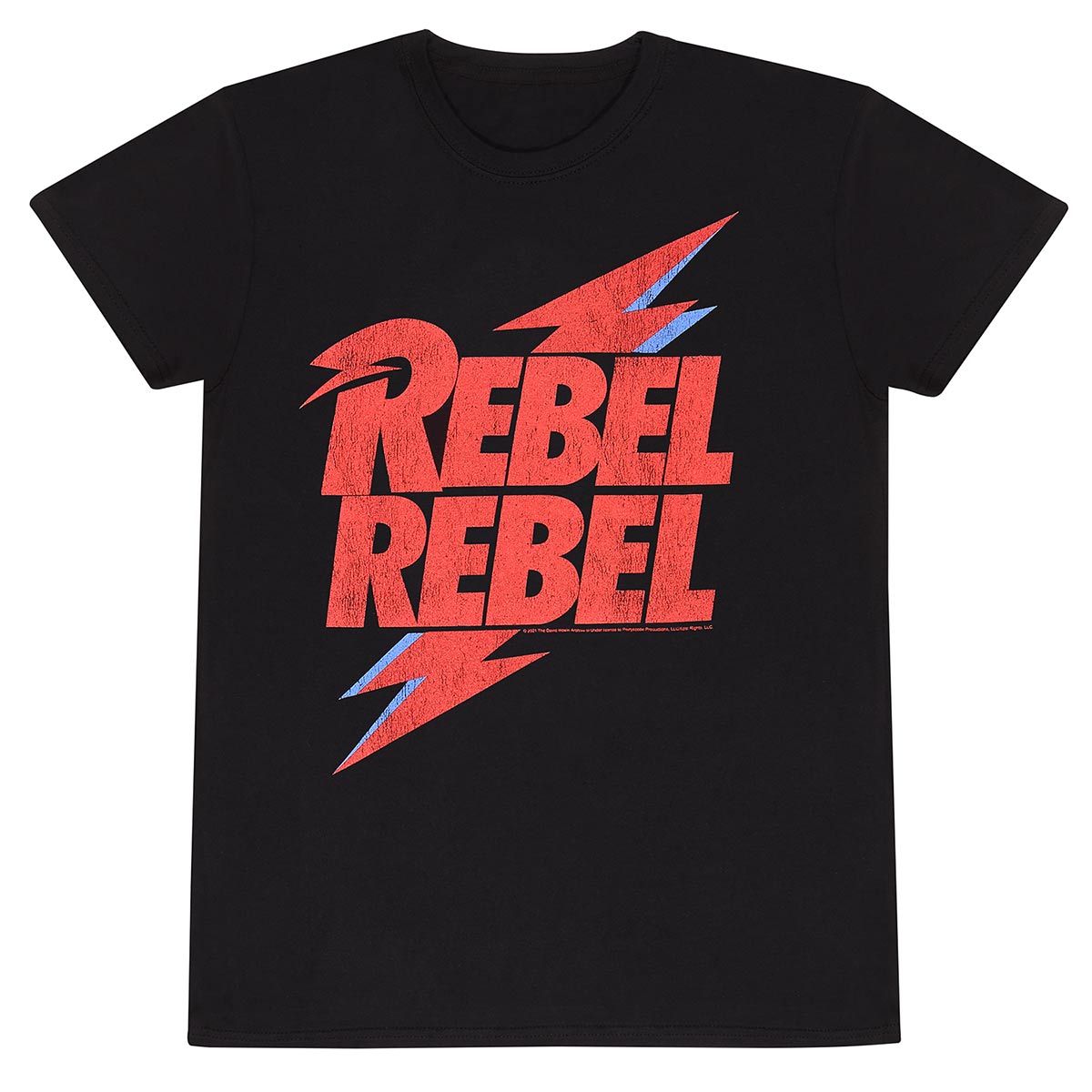 T-shirt Femme Rebel Rebel David Bowie - Manches 3/4 - Neuf Avec étiquettes - 100% Coton