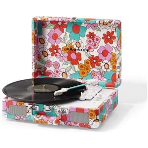 Crosley Portable Suitcase Record Player with Bluetooth In/Out - Groovy Floral