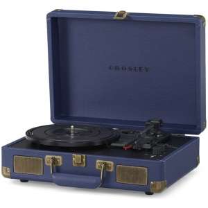 Crosley Portable Suitcase Record Player with Bluetooth In/Out - Navy