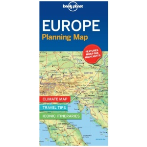 Lonely Planet Europe Planning Map: Easy-Fold, Full Colour Travel Map with Top Attractions, Itineraries & Themed Lists | Handy Slipcase for European Adventures