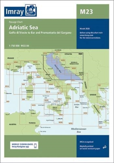 M23 Adriatic Sea Passage Chart: Golfo di Trieste to Bar and Promontorio del Gargano