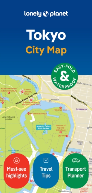 Lonely Planet Tokyo City Map: Durable, Waterproof, Easy-Fold Planning Map with Attractions & Walking Tours