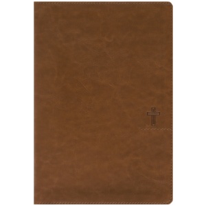 NASB, Thinline Bible, Giant Print, Leathersoft, Brown, Red Letter, 1995 Text, Comfort Print