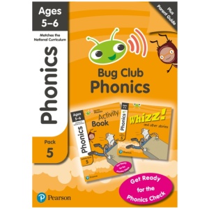 Bug Club Phonics Learn at Home Pack 5, Phonics Sets 13-26 for ages 5-6 (Six stories + Parent Guide + Activity Book)