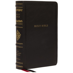 NKJV Large Print Reference Bible, Black Leathersoft, Red Letter, Comfort Print (Sovereign Collection): Holy Bible, New King James Version