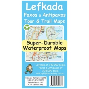 Lefkada, Paxos and Antipaxos Tour and Trail Maps