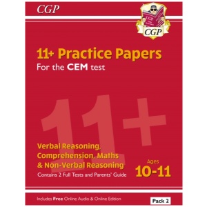 11+ CEM Practice Papers: Ages 10-11 - Pack 2 (with Parents' Guide & Online Edition)