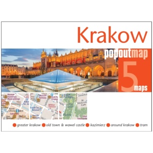 Krakow PopOut Map: Handy pocket-size pop up city map of Krakow