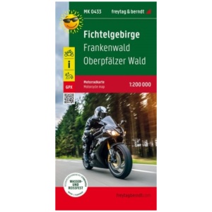 Fichtel Mountains - Franconian Woods Motorcycle map: Frankenwald Oberfalzer Wald MK0433